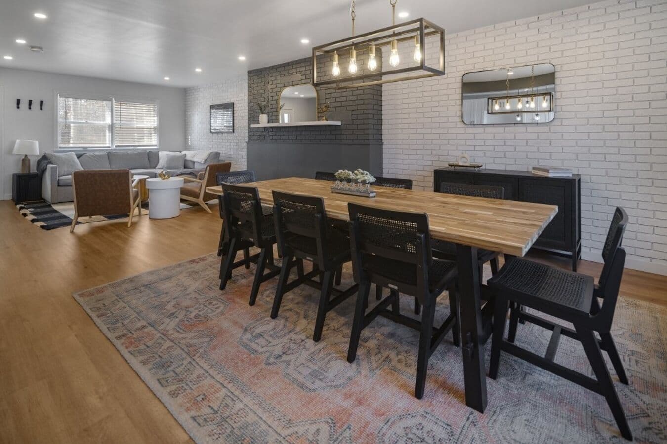 Dining area connected to the open living area