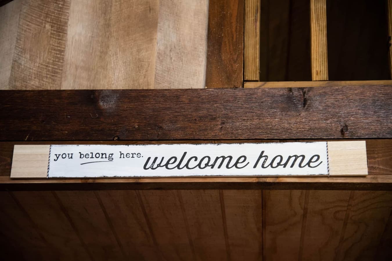 CC You belong here sign hall