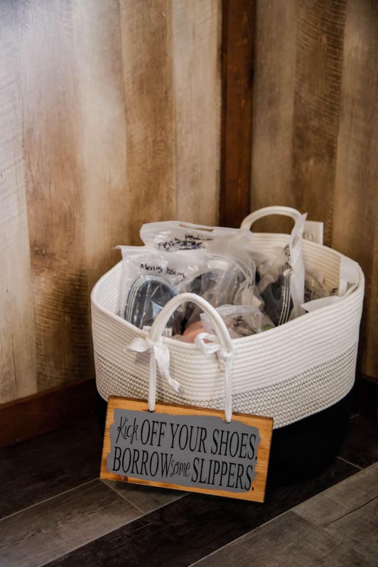 CC Indoor Slippers Basket
