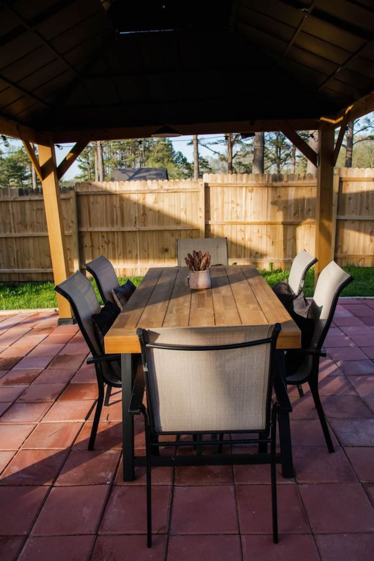 LL Outside Dining under Gazebo view