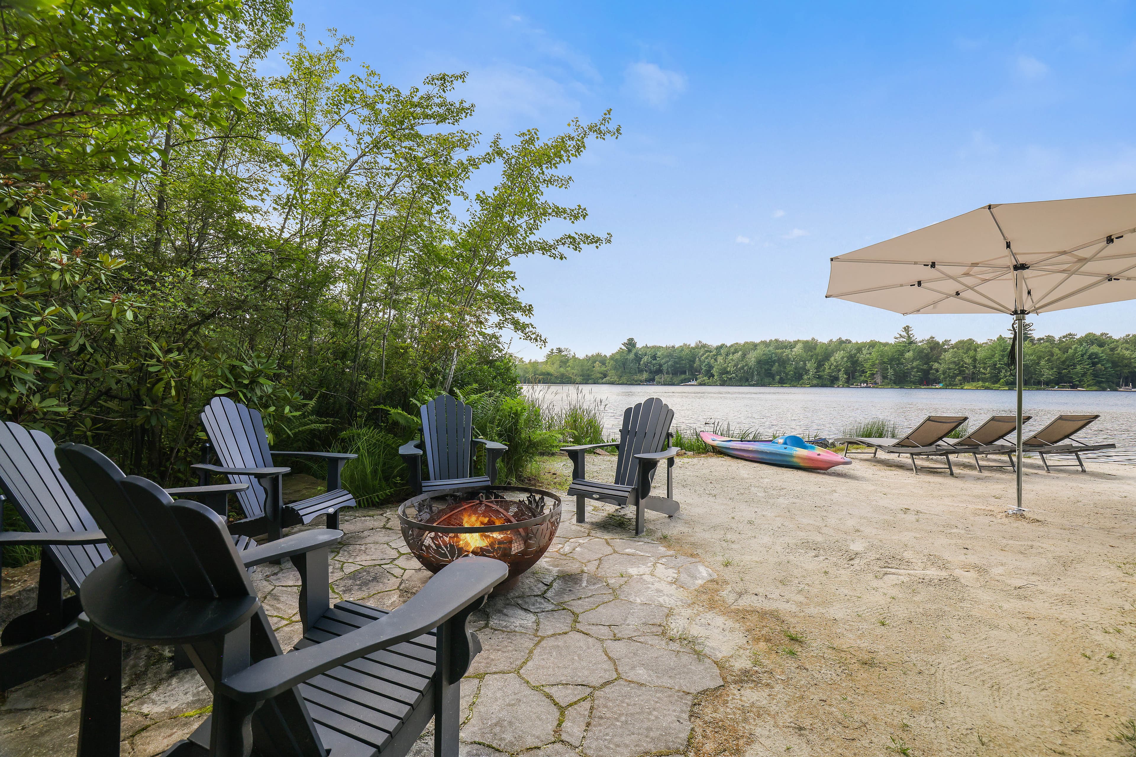 Gorgeous west facing private beach