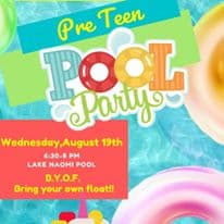 Pool party planned activities at Lake Naomi Club
