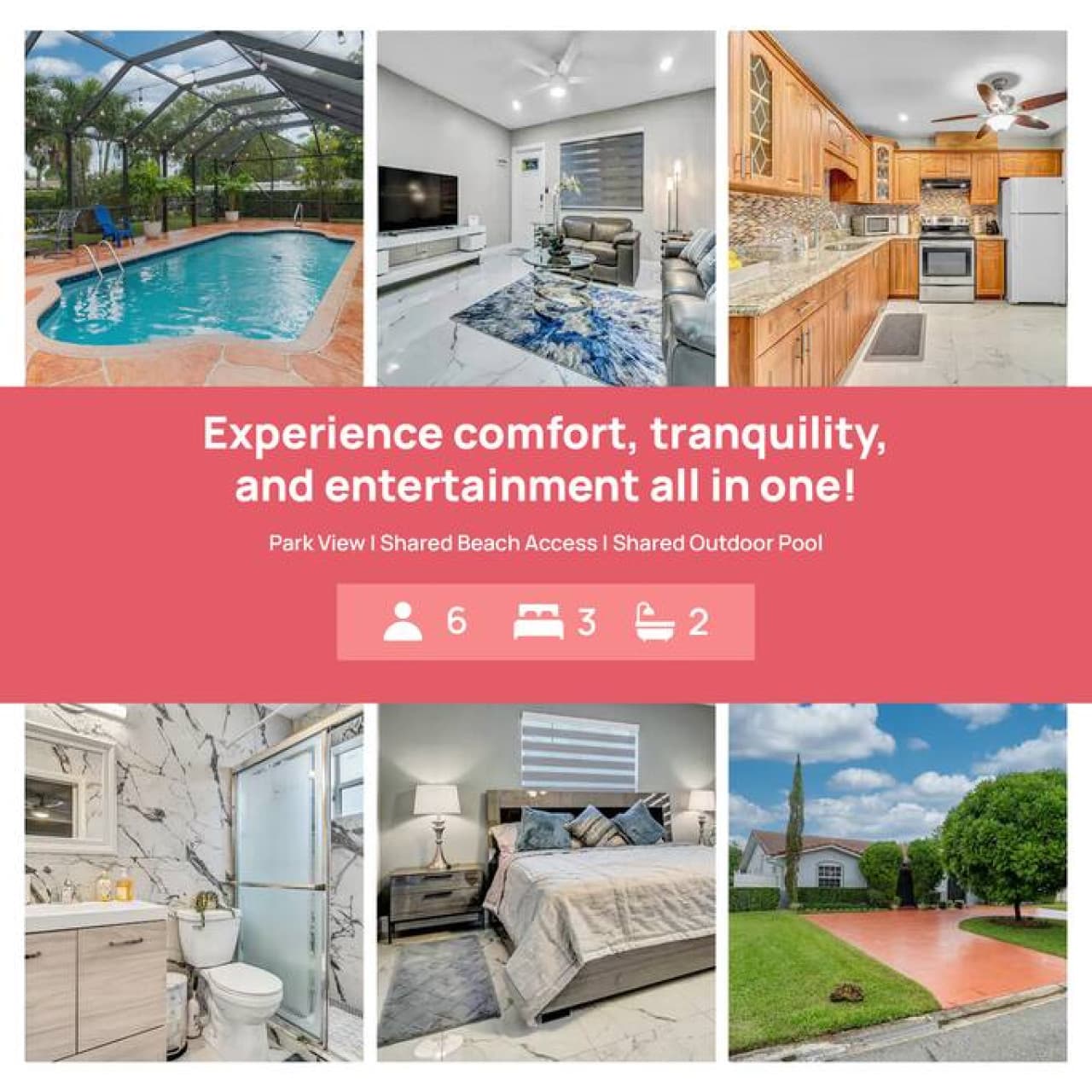 3 Bedroom Pool Home w/ Modern Interior Design