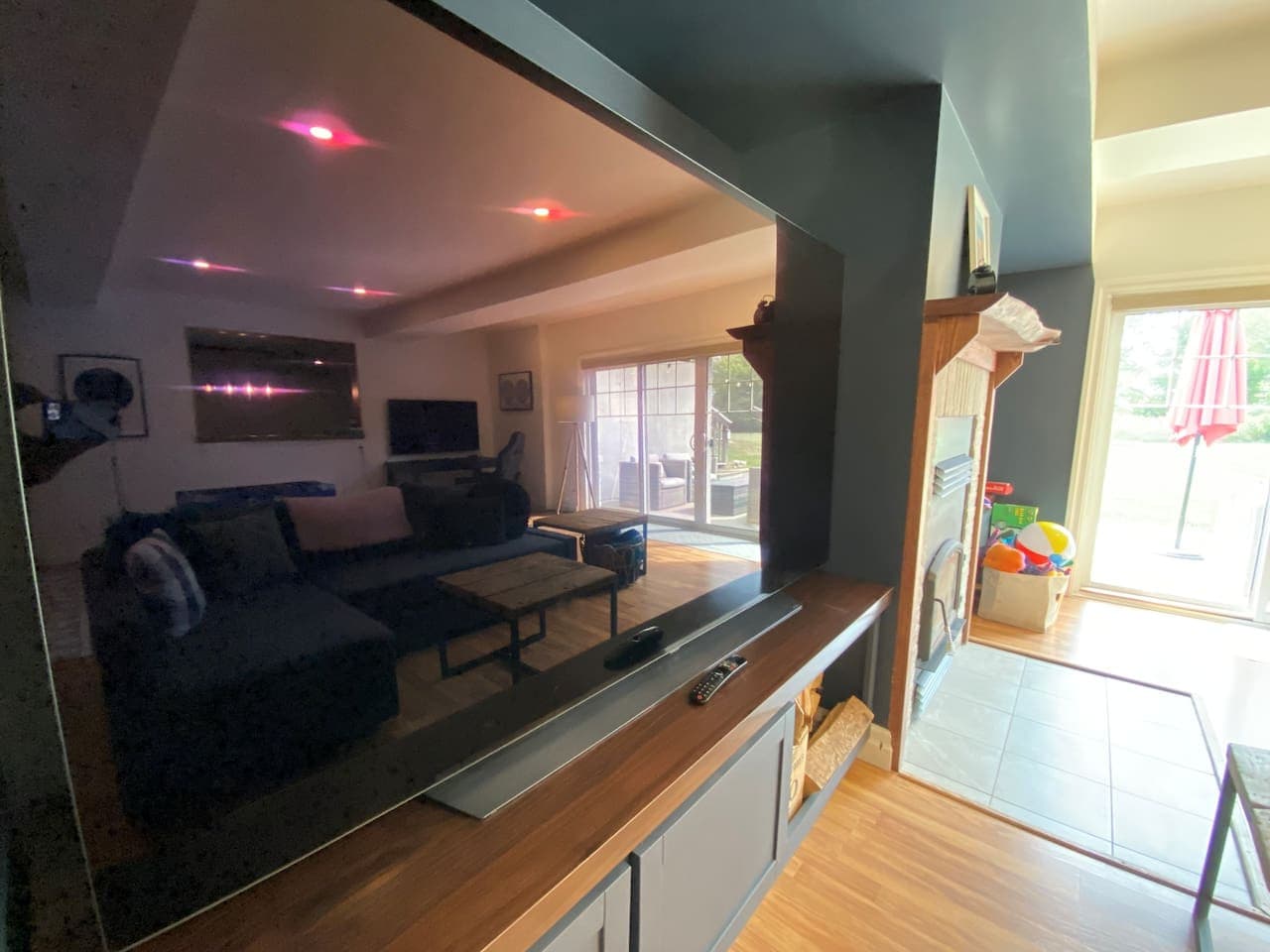 Huge smart TV for movie nights