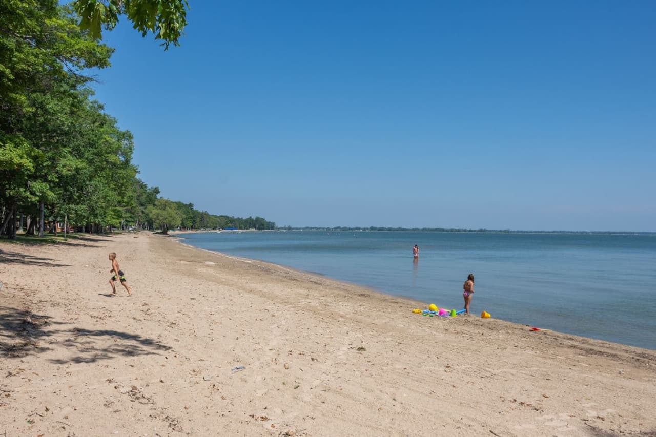 beach a mile down the road