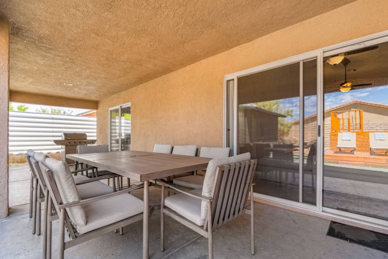 Boho Bungalow: with above ground pool, hot tub, firepit & games in Desert Hot Springs by Rather Be Properties