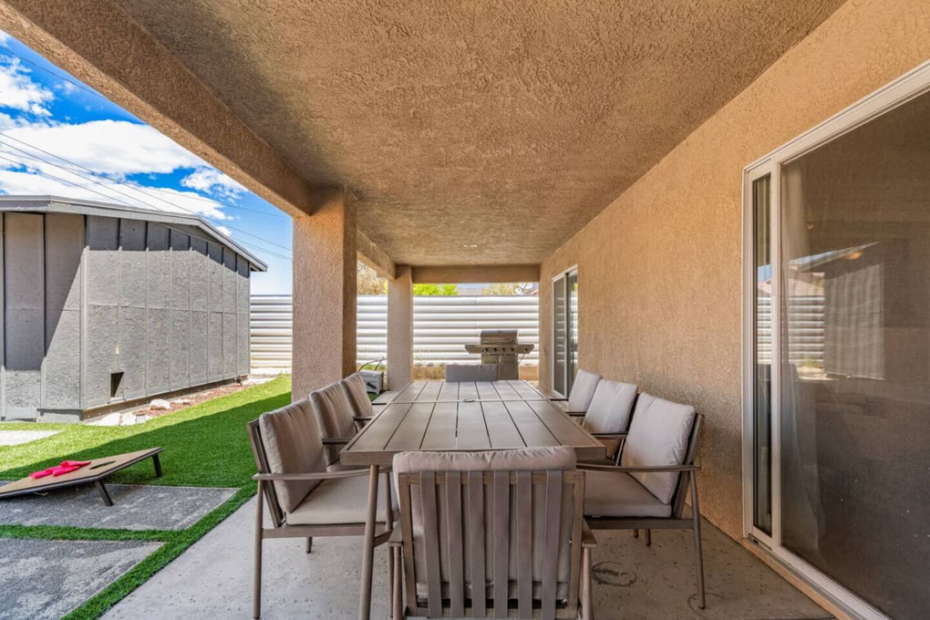 Boho Bungalow: with above ground pool, hot tub, firepit & games in Desert Hot Springs by Rather Be Properties
