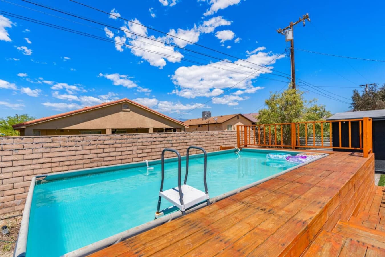 Boho Bungalow: with above ground pool, hot tub, firepit & games in Desert Hot Springs by Rather Be Properties