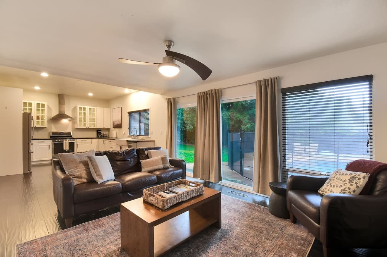 Living Room and Kitchen.