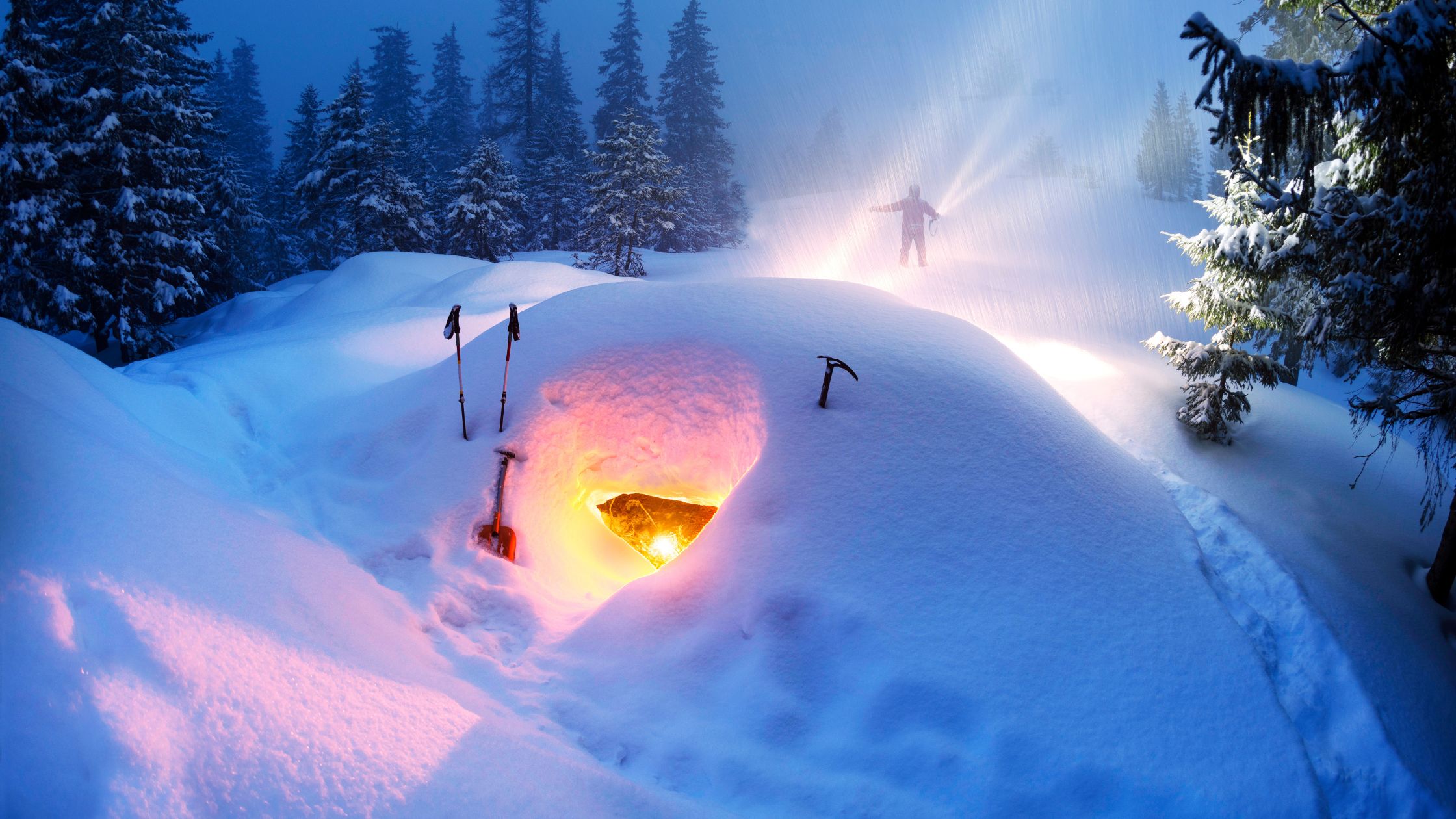 Snow Shelter in Winter
